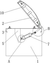 一种翻盖式单室真空包装机气缸翻盖装置