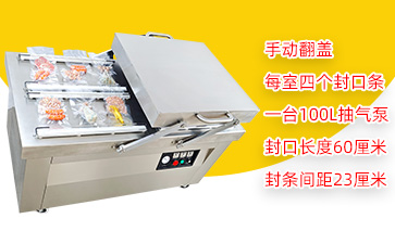 DZ-600/4SC双室平板四封口真空包装机