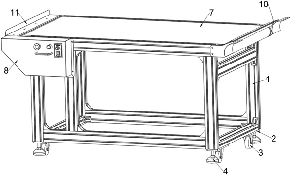 一种输送带式真空包装机出料机构